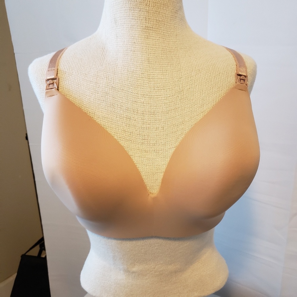 Auden Nursing Lightly Lined Wirefree Bra‎ Pear 42D Bral Tan/Beige Size 42